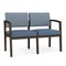 Lesro 2 Seat Tandem Seating W/ No Center Arm, 44 in W 26 in L 31.5 in H, Lenox Series LW2101 - alternate 1